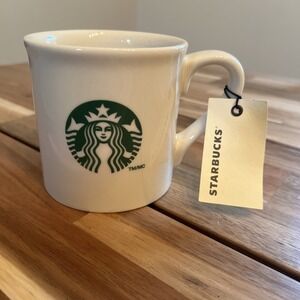 2013 Starbucks Coffee Mug Made in USA Siren Mermaid Logo  Large 14oz D Handle